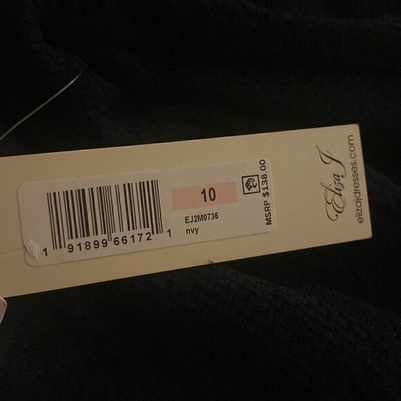 Eliza J NWT Flounce Sleeve A-Line Dress in Navy Size 10 - Picture 10 of 10